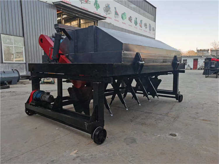 有機肥綠色環保發酵設備,鏈板翻拋機,腐熟翻拌均勻